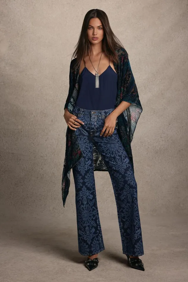 Women Bottoms Johnny Was THE STRAIGHT FLARE JEAN Dark Wash Women Bottoms Johnny Was THE STRAIGHT FLARE JEAN Dark Wash