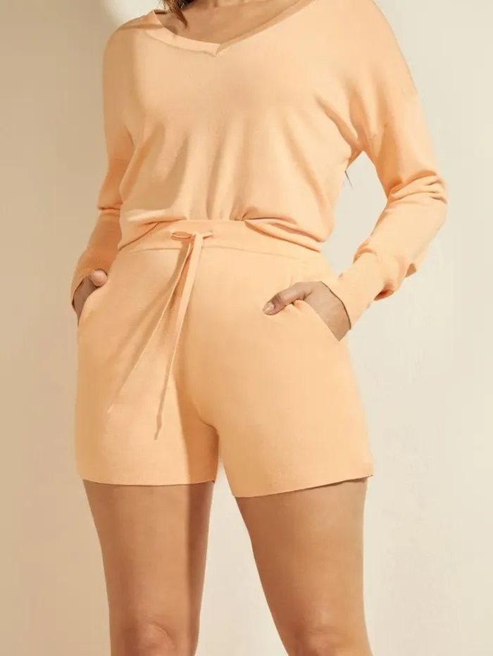 Women Bottoms Marciano Francesca SilkBlend Leisure Short Soft Peach
