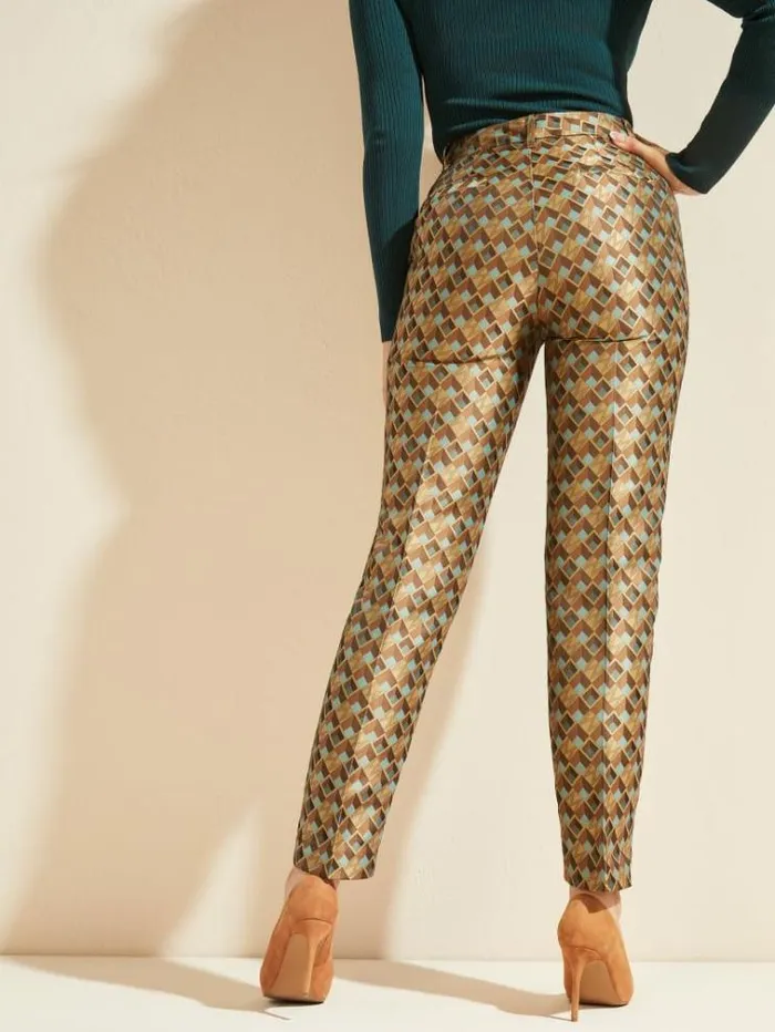 Women Bottoms Marciano Geometric Logo Pant Geometric Logo Combo Azur Women Bottoms Marciano Geometric Logo Pant Geometric Logo Combo Azur