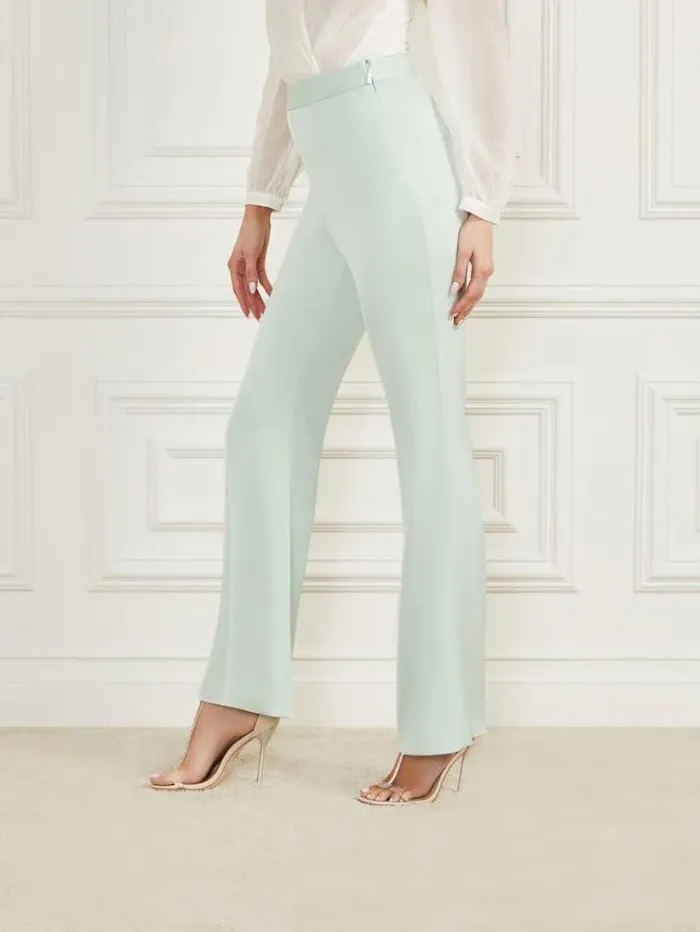 Women Bottoms Marciano Valia Satin Pant Peaceful Sky