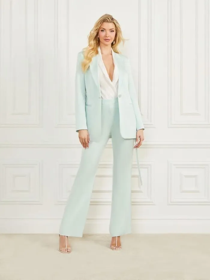 Women Bottoms Marciano Valia Satin Pant Peaceful Sky Women Bottoms Marciano Valia Satin Pant Peaceful Sky