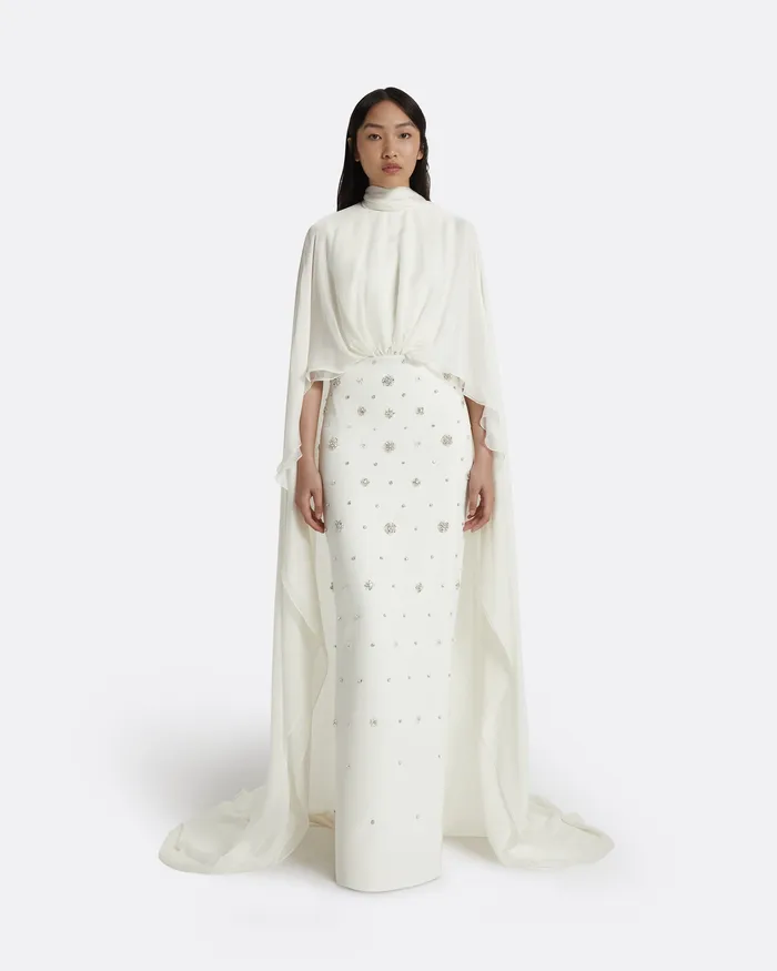 Women Bridal Safiyaa Yulena Ivory Long Dress Ivory