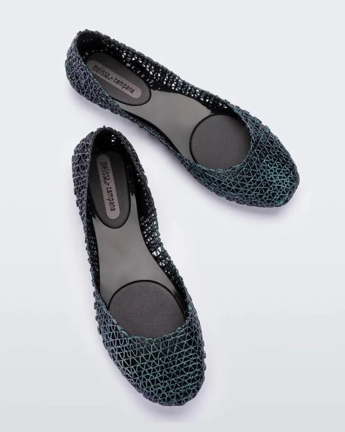 Women Campana Black Multicolor Melissa Flats