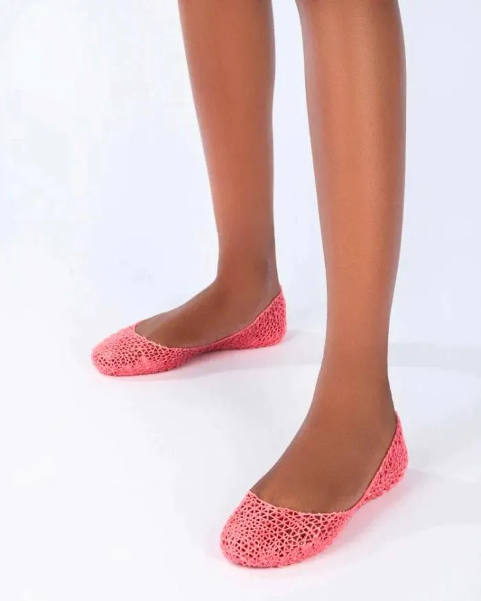 Women Campana Metallic Pink Melissa Flats