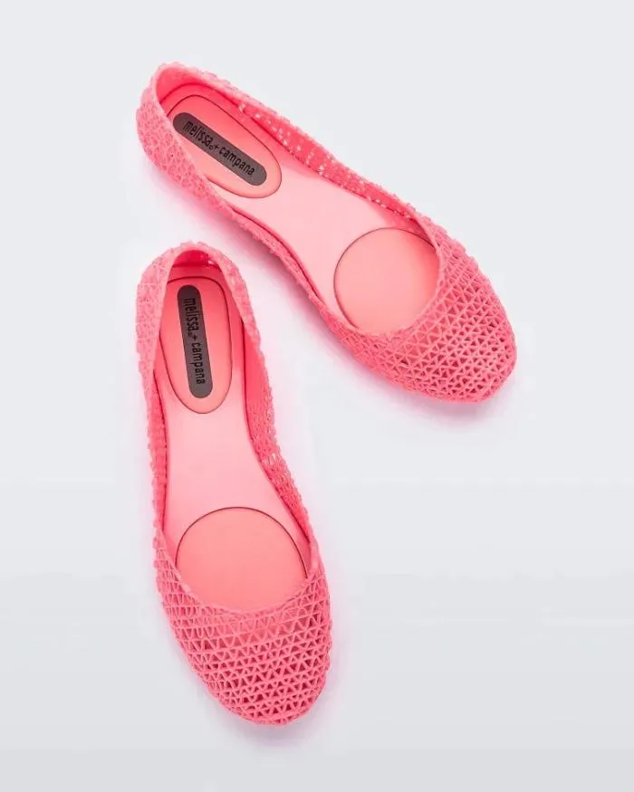 Women Campana Metallic Pink Melissa Flats