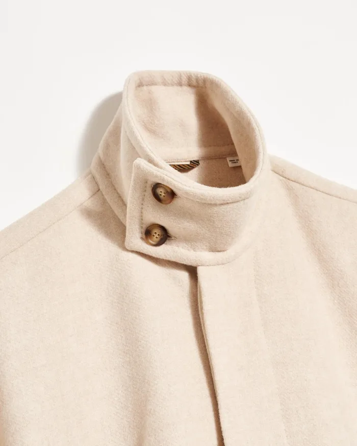 Women Cape Coat Ecru Billy Reid Jackets and Outerwear
