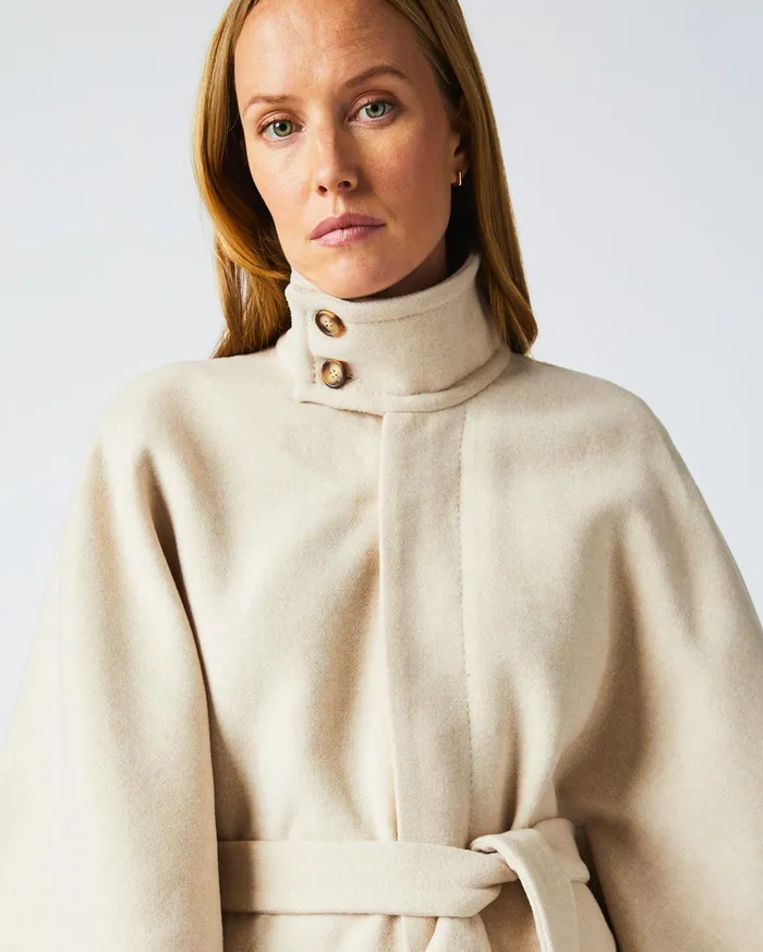 Women Cape Coat Ecru Billy Reid Jackets and Outerwear