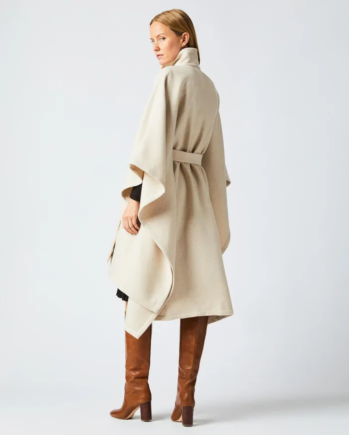 Women Cape Coat Ecru Billy Reid Jackets and Outerwear