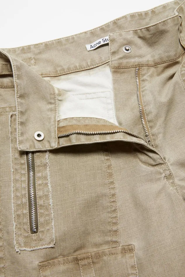 Women Cargo Shorts Khaki Beige Acne Studios Shorts