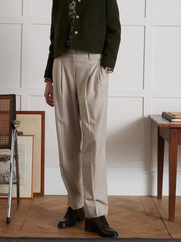 Women Clothing Cyrillus Eulalie Carrot Trousers Avoine Chine