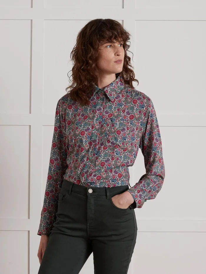 Women Clothing Cyrillus Shirt Made With Liberty Fabric 8211 The Limited Collection Lib Tapestry