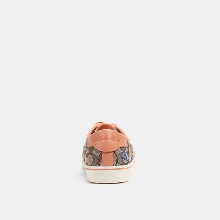 Women Coach X Observed By Us Skate Lace Up Sneaker In Signature Jacquard Oakfaded Orange Coach Sneakers Women Coach X Observed By Us Skate Lace Up Sneaker In Signature Jacquard Oakfaded Orange Coach Sneakers