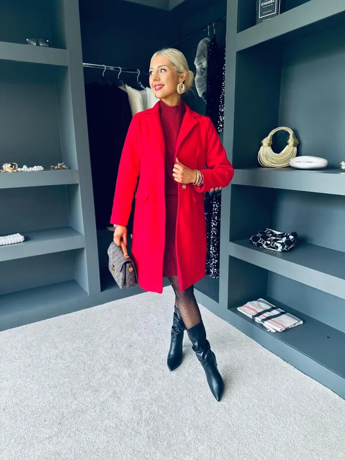 Women Coats and Jackets Canella Lane Emily Detailed Coat Red