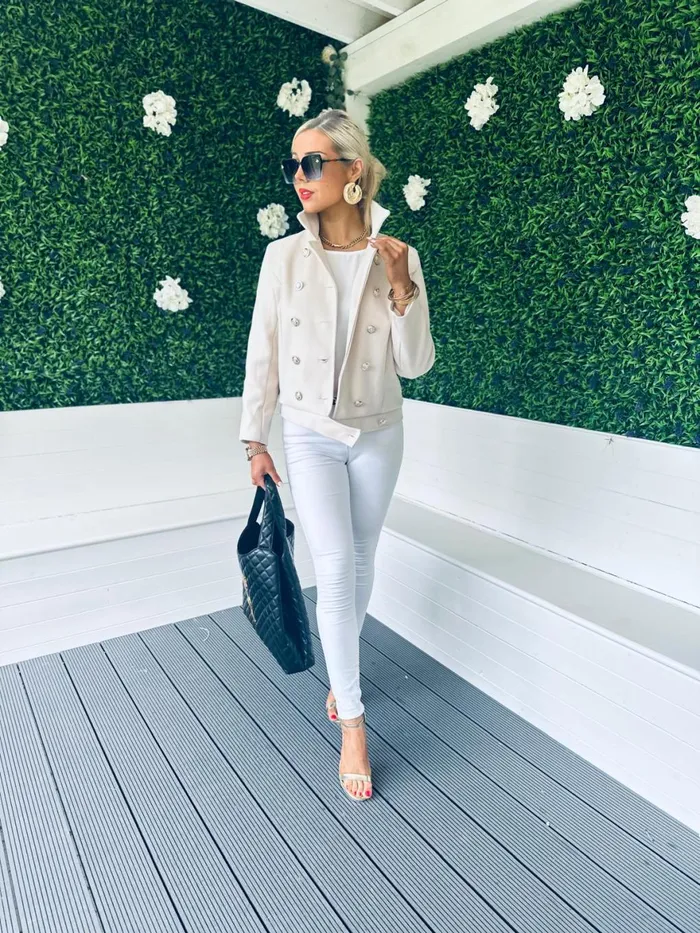 Women Coats and Jackets Canella Lane Jackson Detailed Jacket Cream