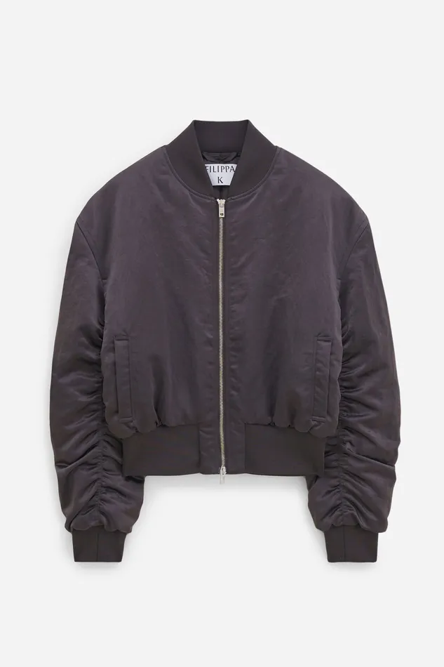 Women Coats and Jackets filippak Nylon Zip Jacket Dark Oak Women Coats and Jackets filippak Nylon Zip Jacket Dark Oak