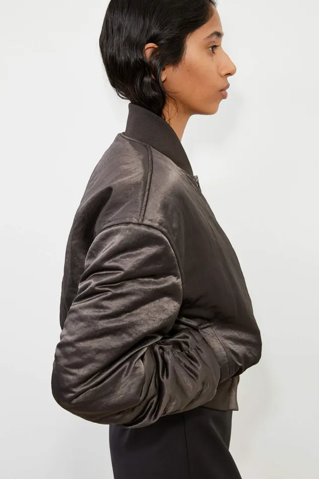 Women Coats and Jackets filippak Nylon Zip Jacket Dark Oak Women Coats and Jackets filippak Nylon Zip Jacket Dark Oak