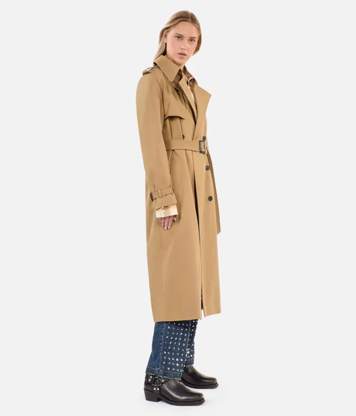 Women Coats and Jackets THE KOOPLES Long Beige Trench Coat Women Coats and Jackets THE KOOPLES Long Beige Trench Coat