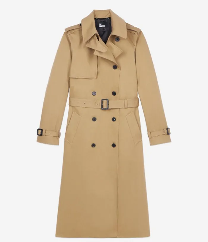 Women Coats and Jackets THE KOOPLES Long Beige Trench Coat Women Coats and Jackets THE KOOPLES Long Beige Trench Coat