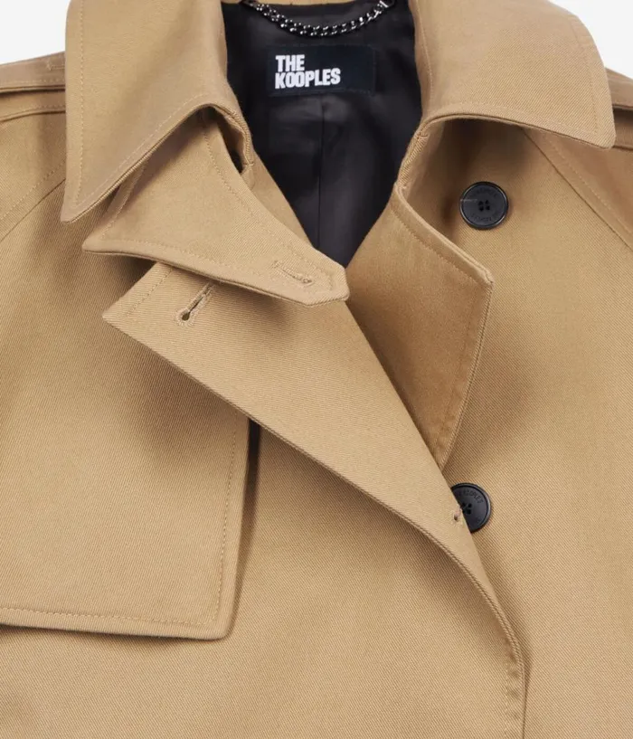 Women Coats and Jackets THE KOOPLES Long Beige Trench Coat Women Coats and Jackets THE KOOPLES Long Beige Trench Coat