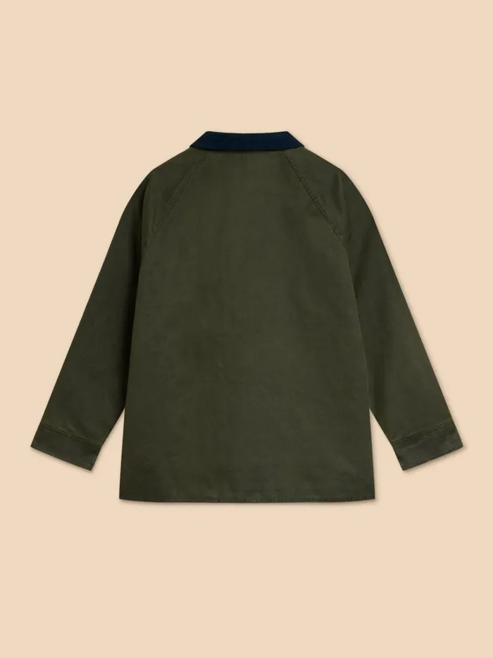 Women COATS and JACKETS White Stuff Juniper Cotton Jacket Khaki Green Women COATS and JACKETS White Stuff Juniper Cotton Jacket Khaki Green