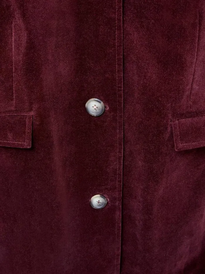 Women COATS and JACKETS White Stuff Karla Smart Velvet Coat Dk Plum Women COATS and JACKETS White Stuff Karla Smart Velvet Coat Dk Plum