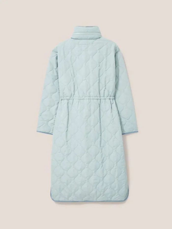 Women COATS and JACKETS White Stuff Maddison Quilted Coat Mid Blue Women COATS and JACKETS White Stuff Maddison Quilted Coat Mid Blue