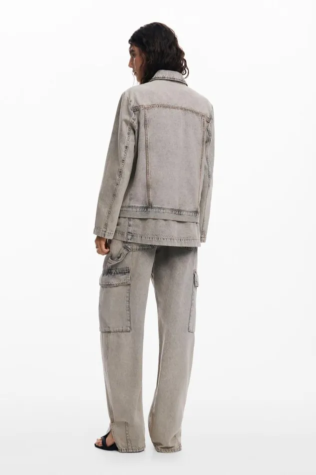 Women Coats And Jackets Desigual Distressed Denim Blazer
