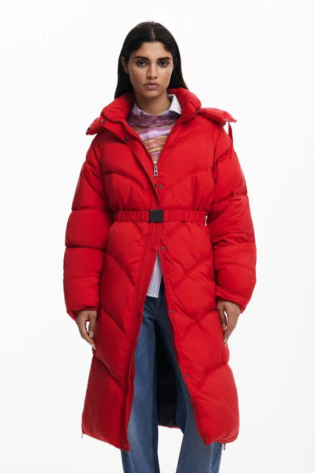 Women Coats And Jackets Desigual Long Padded Coat