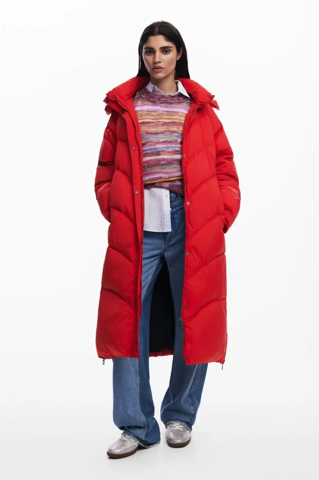 Women Coats And Jackets Desigual Long Padded Coat
