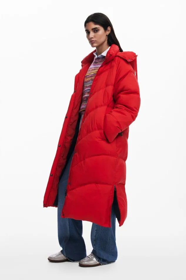 Women Coats And Jackets Desigual Long Padded Coat