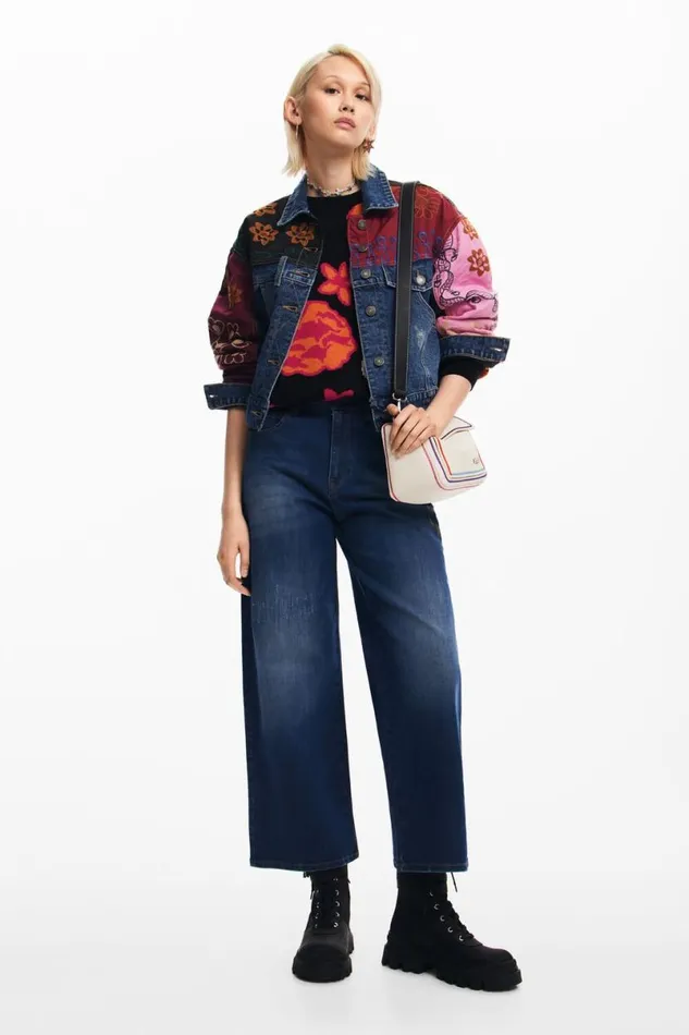 Women Coats And Jackets Desigual Patchwork Denim Jacket