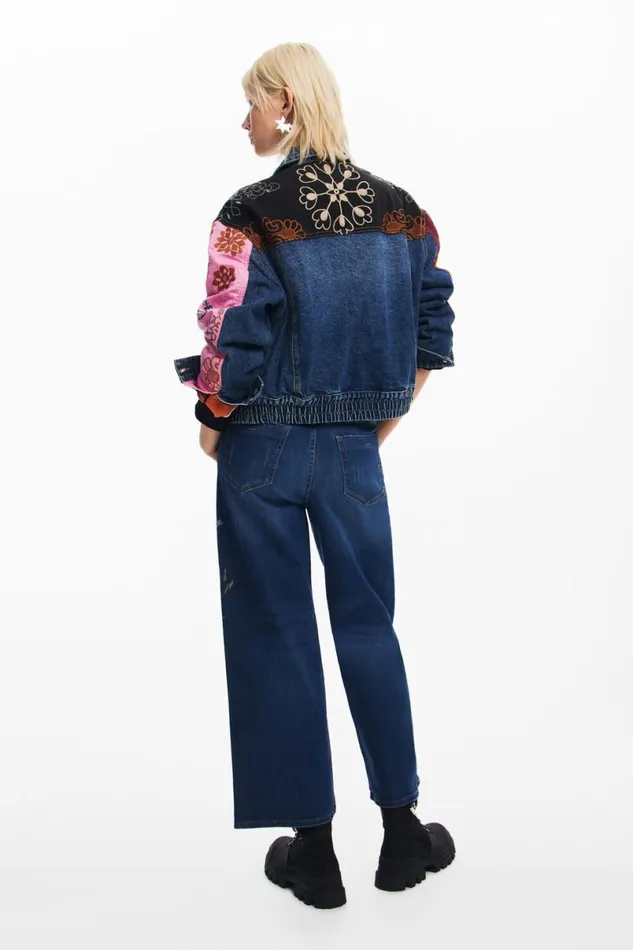 Women Coats And Jackets Desigual Patchwork Denim Jacket