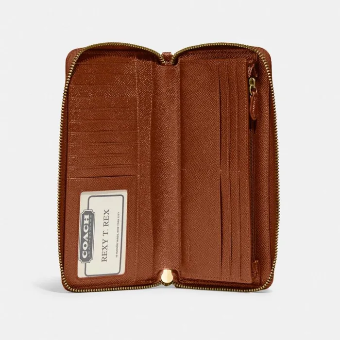 Women Continental Wallet Brass1941 Saddle Coach Large Wallets