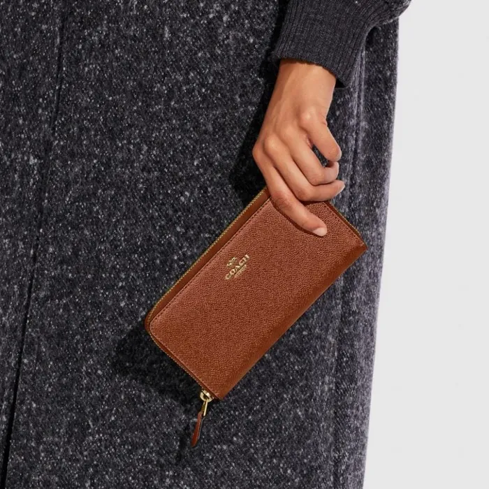 Women Continental Wallet Brass1941 Saddle Coach Large Wallets