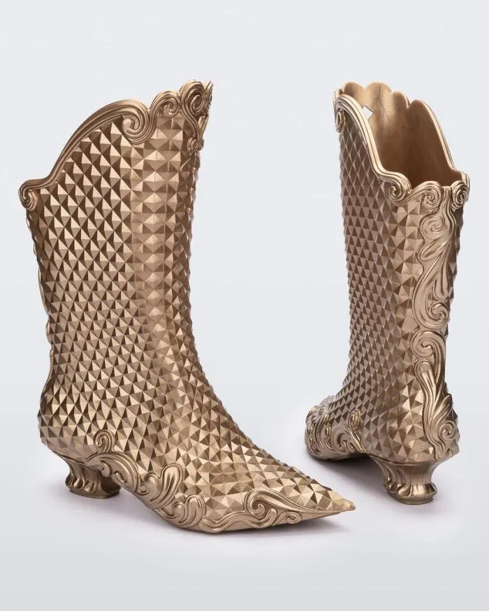 Women Court Boot Gold Melissa Boots