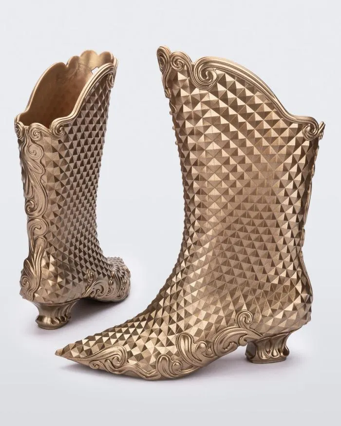 Women Court Boot Gold Melissa Boots