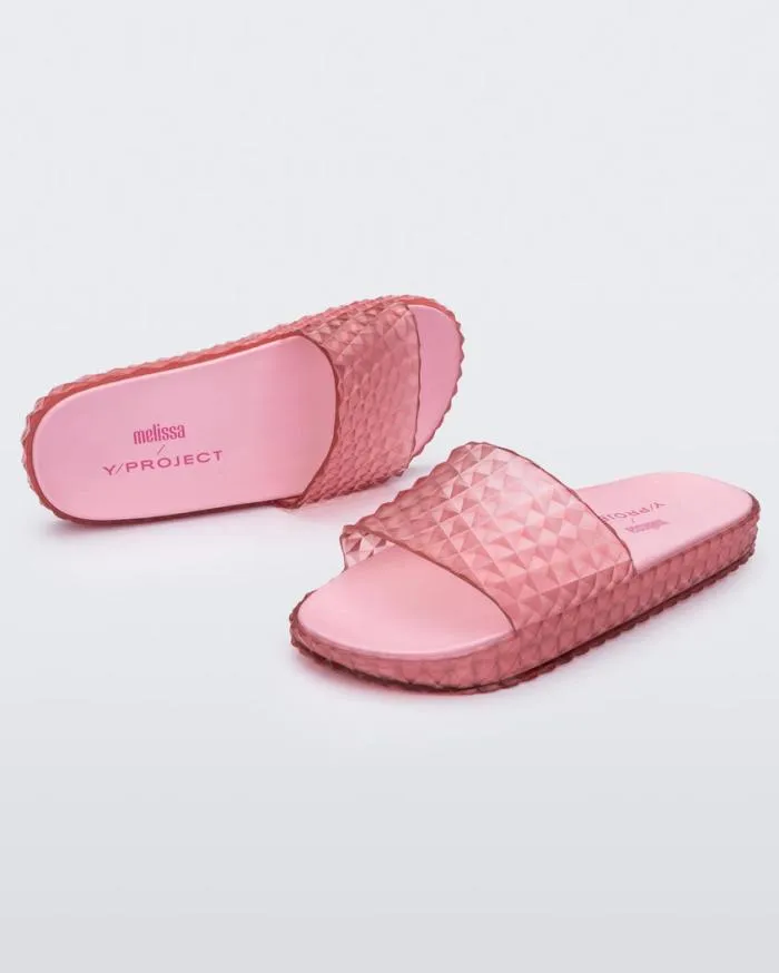 Women Court Slide Transparent Pink Melissa Slides