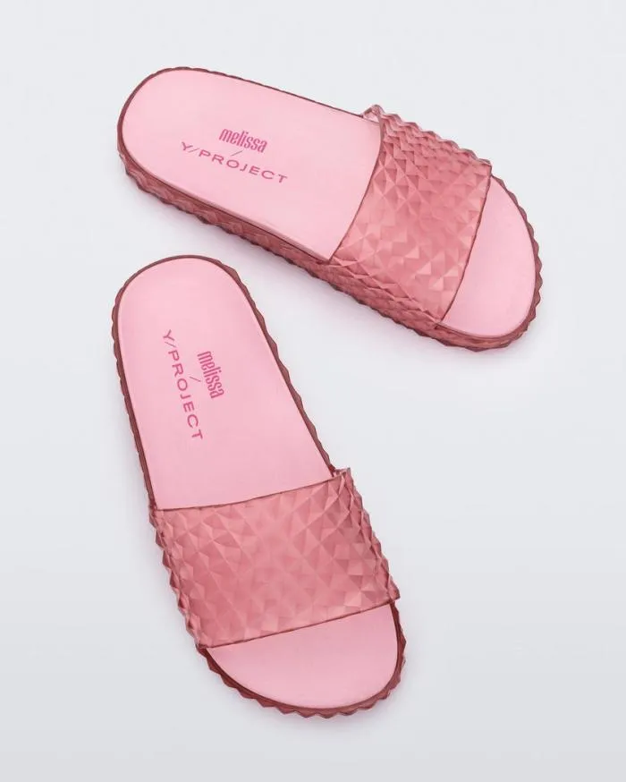 Women Court Slide Transparent Pink Melissa Slides