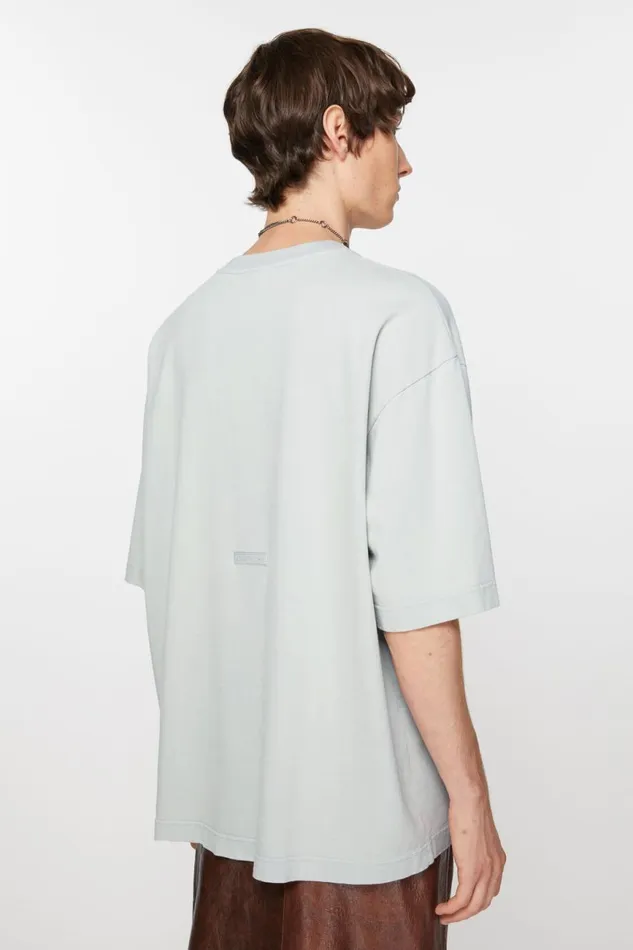 Women Crew Neck Tshirt 8211 Relaxed Fit Soft Blue Acne Studios Tshirts
