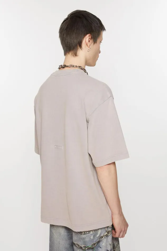 Women Crew Neck Tshirt 8211 Relaxed Unisex Fit Dusty Purple Acne Studios Tshirts