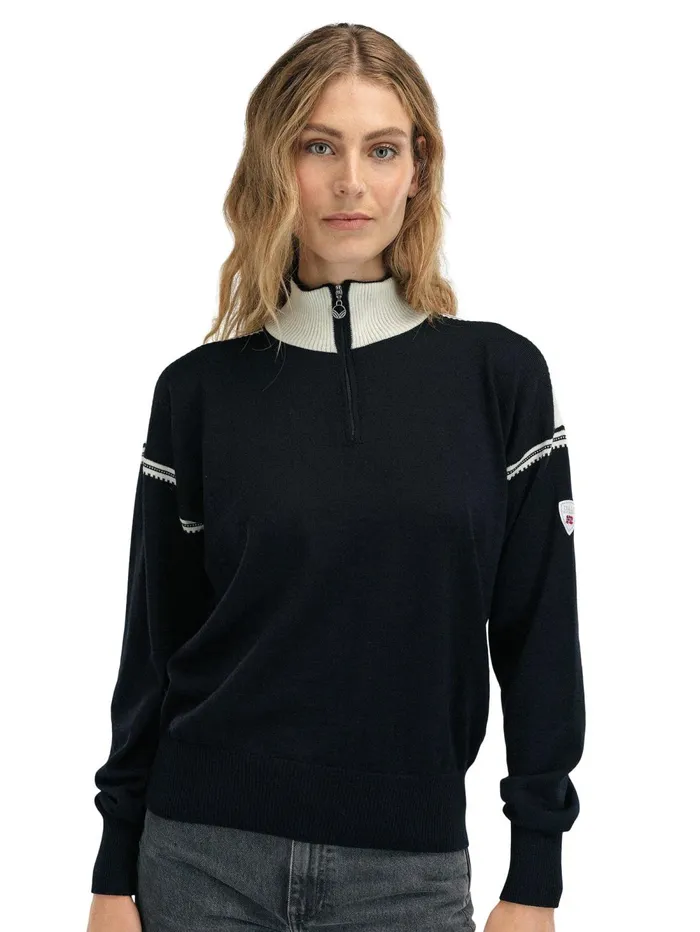 Women Dale Of Norway Halfzip Sandvik Sweater