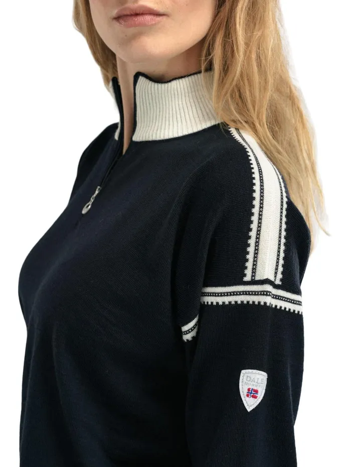 Women Dale Of Norway Halfzip Sandvik Sweater