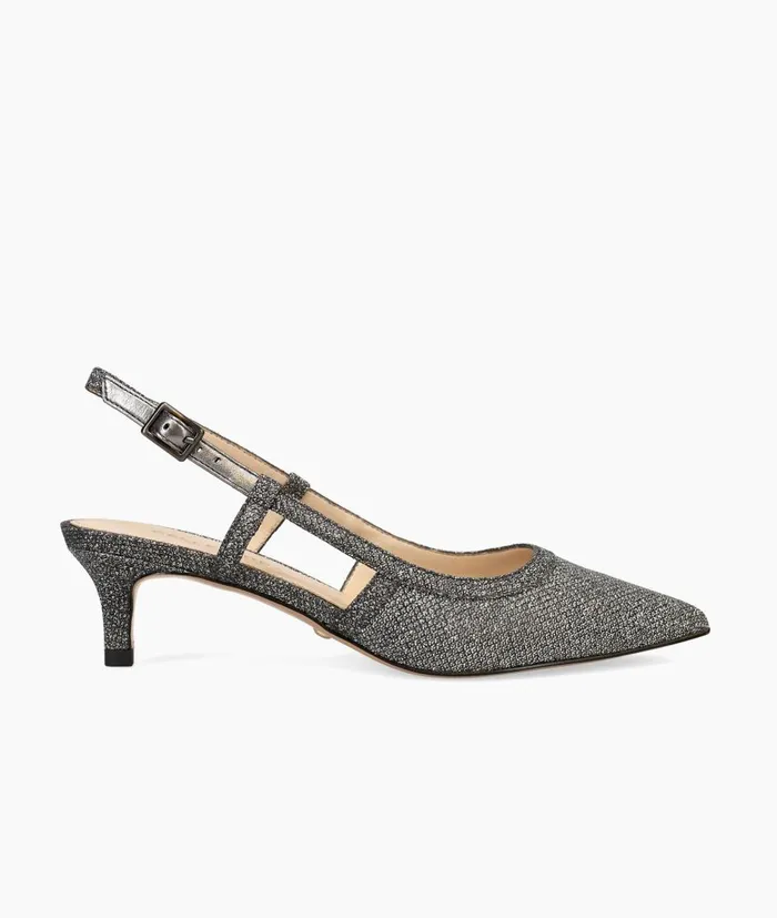Women Deena 2 Low Heel 8211 Pewter Pelle Moda Low Heels