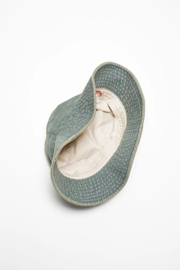 Women Denim Bucket Hat Bluebeige Acne Studios Hats