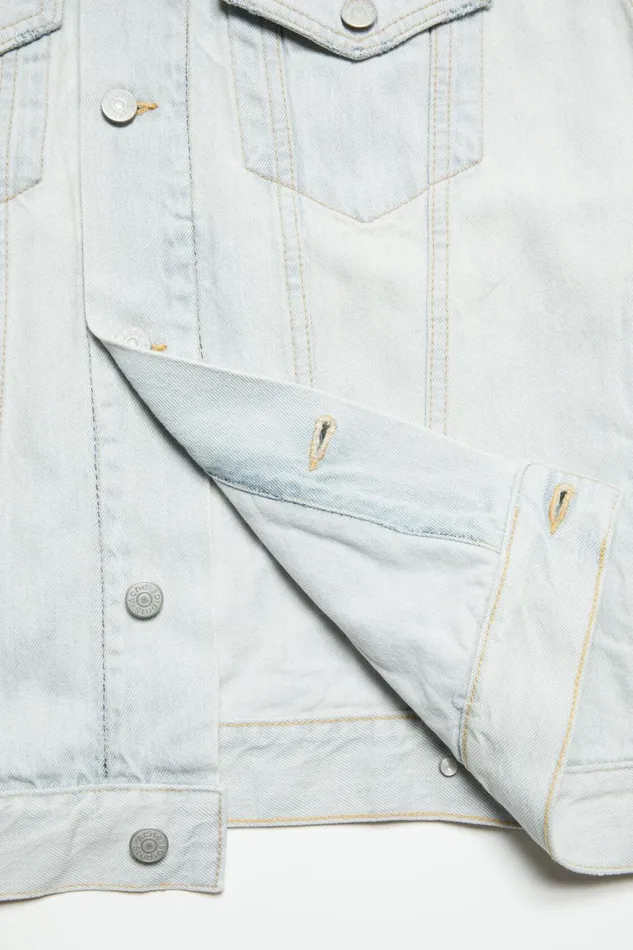 Women Denim Jacket 8211 Relaxed Fit Light Blue Acne Studios Outerwear