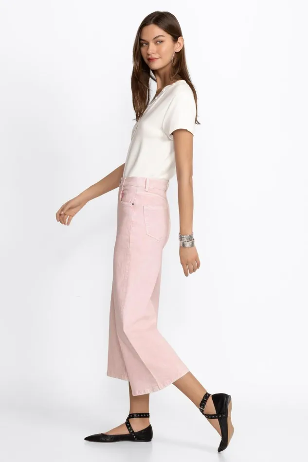 Women Denim Johnny Was SYDNEY CROPPED WIDE LEG Pink Women Denim Johnny Was SYDNEY CROPPED WIDE LEG Pink