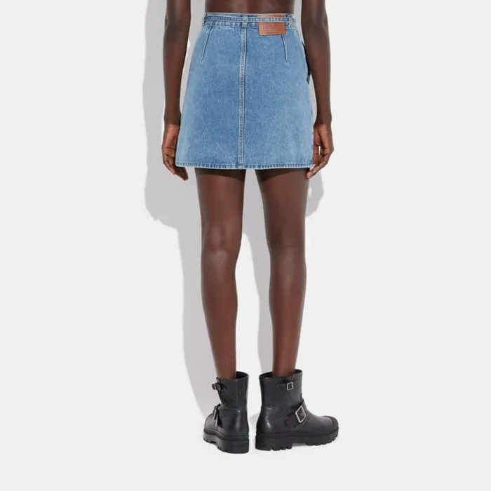 Women Denim Skirt Blue Coach Bottoms