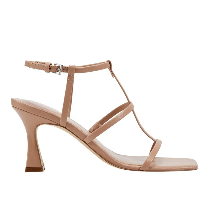 Women Dennie Strappy Dress Sandal Natural Leather Sandals Marc Fisher