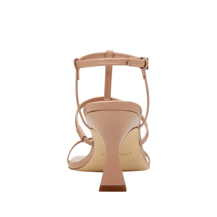 Women Dennie Strappy Dress Sandal Natural Leather Sandals Marc Fisher
