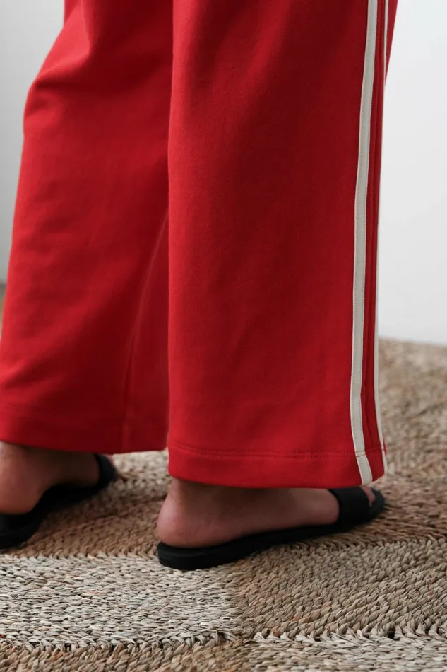 Women DONNI Bottoms The EcoTerry Stripe Crop Pant